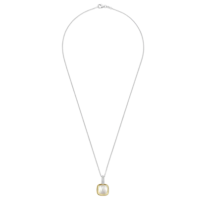 TI SENTO - COLLANA PENDENTE ARGENTO DORATO E MADREPAERLA