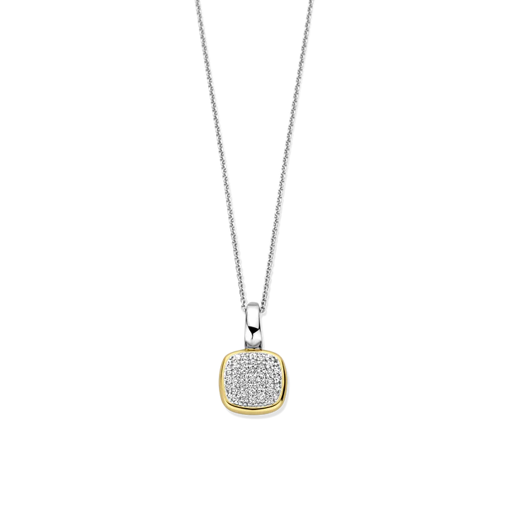 TI SENTO - COLLANA ARGENTO DORATO CON PENDENTE ZIRCONI