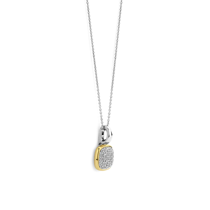 TI SENTO - COLLANA ARGENTO DORATO CON PENDENTE ZIRCONI