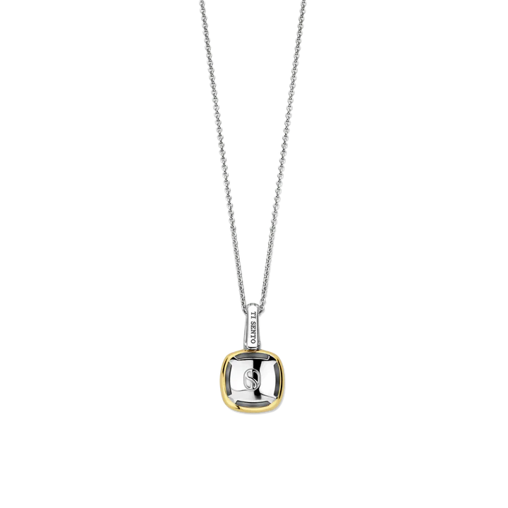 TI SENTO - COLLANA ARGENTO DORATO CON PENDENTE ZIRCONI