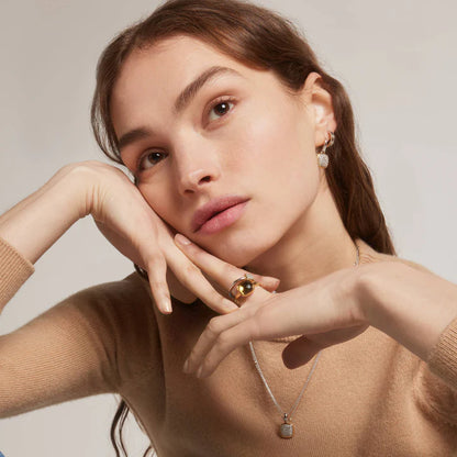 TI SENTO - COLLANA ARGENTO DORATO CON PENDENTE ZIRCONI