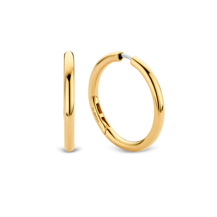 TI SENTO - ORECCHINI CERCHI ARGENTO PLACCATO ORO