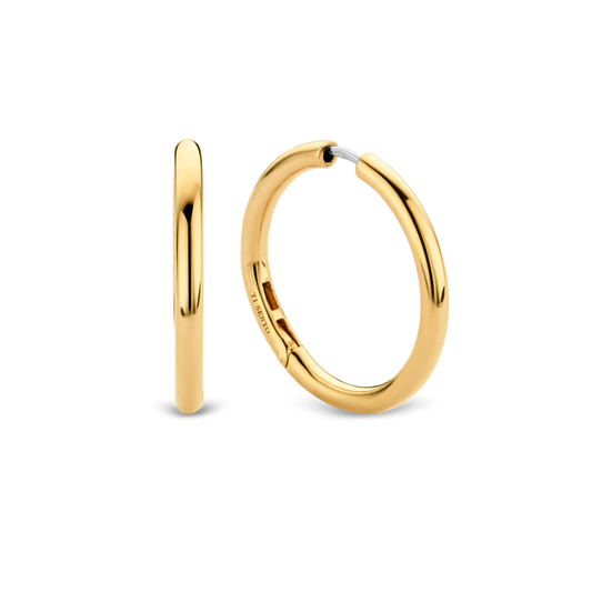 TI SENTO - ORECCHINI CERCHI ARGENTO PLACCATO ORO