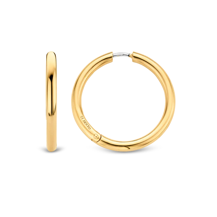 TI SENTO - ORECCHINI CERCHI ARGENTO PLACCATO ORO