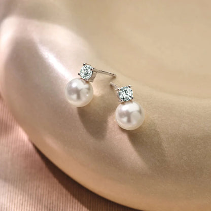 TI SENTO - ORECCHINI A LOBO ARGENTO CON PERLA E ZIRCONE