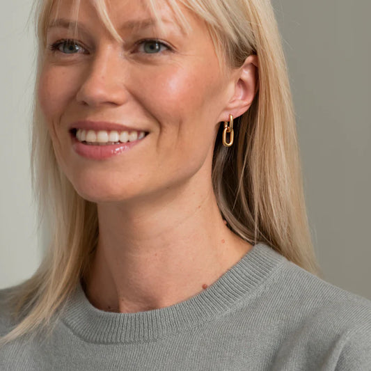 TI SENTO - ORECCHINI CHAIN ARGENTO DORATO