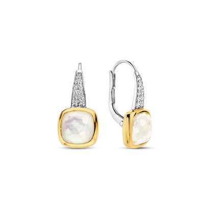 TI SENTO - ORECCHINI MADREPERLA E ZIRCONI