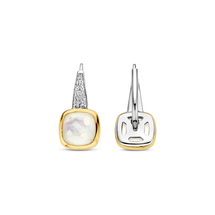 TI SENTO - ORECCHINI MADREPERLA E ZIRCONI