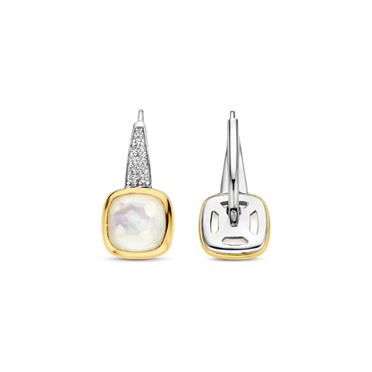 TI SENTO - ORECCHINI MADREPERLA E ZIRCONI