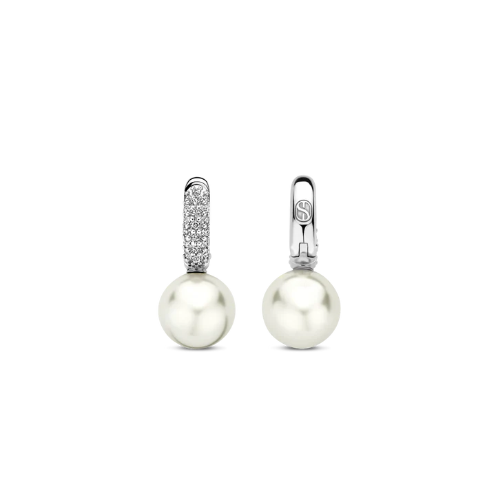 TI SENTO - ORECCHINI PENDENTI ARGENTO PERLE E ZIRCONI