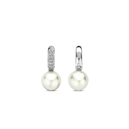 TI SENTO - ORECCHINI PENDENTI ARGENTO PERLE E ZIRCONI