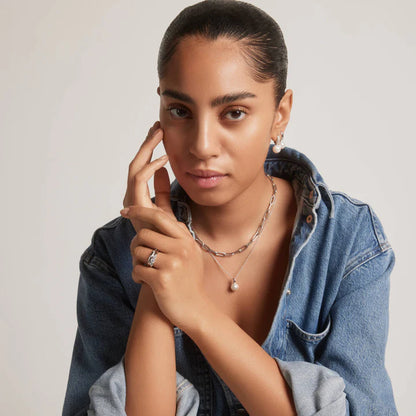 TI SENTO - ORECCHINI PENDENTI ARGENTO PERLE E ZIRCONI