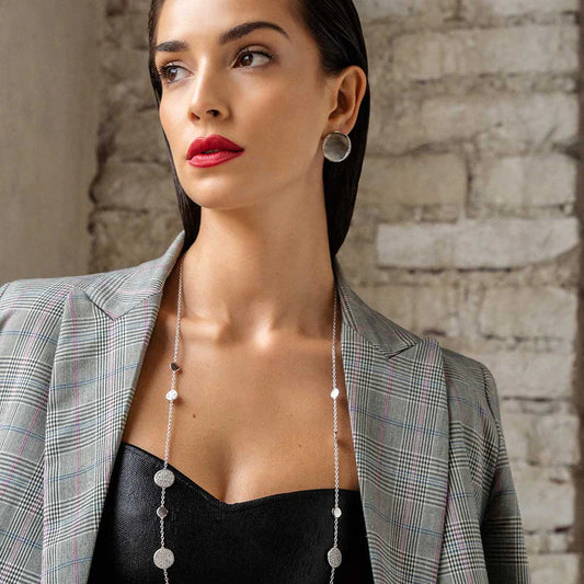 COLLANA CHANEL ARGENTO CON ZIRCONI