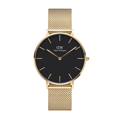 OROLOGIO PETITE EVERGOLD QUADRANTE NERO3MM