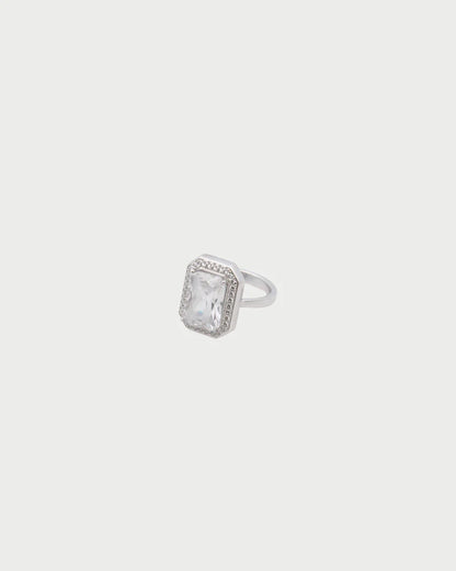 RDM - ANELLO STONE ARGENTO DORATO E ZIRCONI