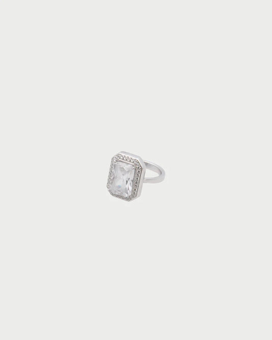 RDM - ANELLO STONE ARGENTO DORATO E ZIRCONI