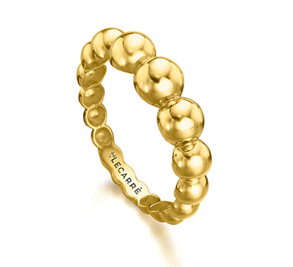 LE CARRE' - ANELLO ORO GIALLO A PALLINE