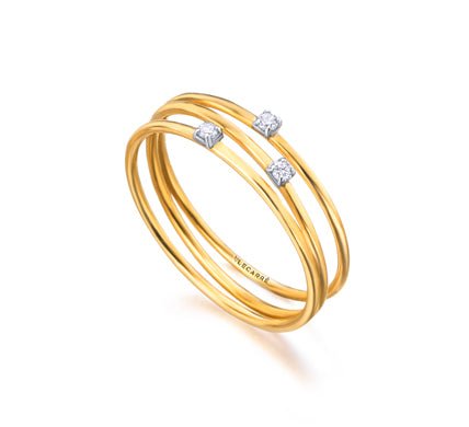 LE CARRE' - ANELLO MULTIFILI ORO GIALLO E DIAMANTI