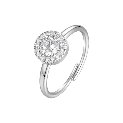 LUCA BARRA - ANELLO CON ELEMENTO CON ZIRCONI BIANCHI