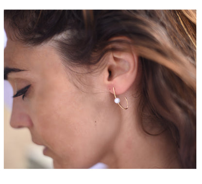 LE CARRE' - ORECCHINI ORO GIALLO CON PERLA