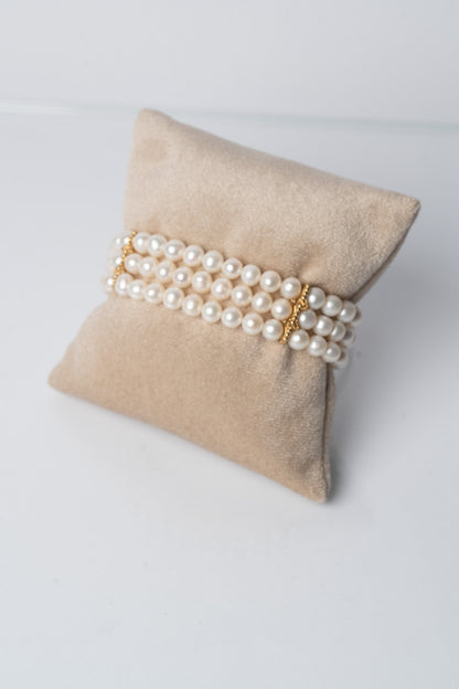 CAMEO ITALIANO - BRACCIALE CON CAMEO ITALIANO CON TESTA E PERLE