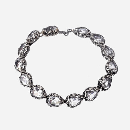MARIAELUISA JEWELS - BRACCIALE TENNIS ARGENTO CRISTALLI DI ROCCA TAGLIO GOCCIA