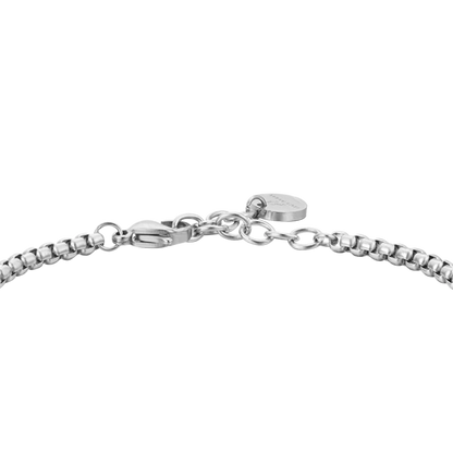 LUCA BARRA - BRACCIALE UOMO IN ACCIAIO PIETRE TURCHESI