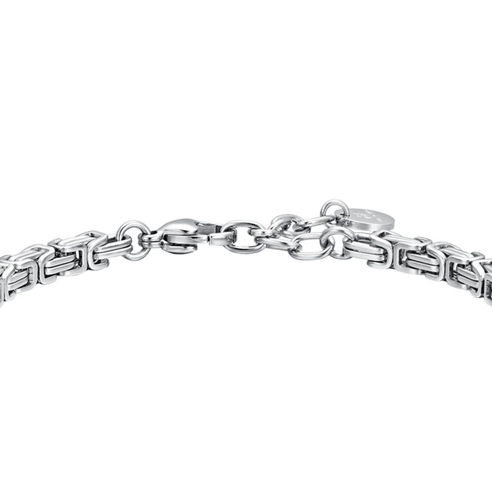 LUCA BARRA - BRACCIALE UOMO IN ACCIAIO ELEMENTO IP ROSE