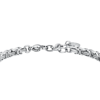 LUCA BARRA - BRACCIALE UOMO IN ACCIAIO ELEMENTO IP ROSE