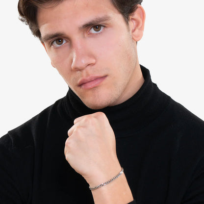 LUCA BARRA - BRACCIALE UOMO IN ACCIAIO