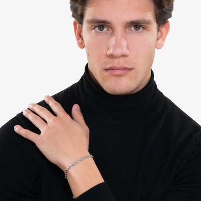 LUCA BARRA - BRACCIALE UOMO IN ACCIAIO