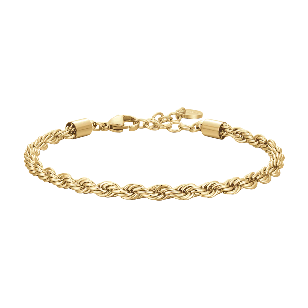 LUCA BARRA - BRACCIALE UOMO IN ACCIAIO IP GOLD
