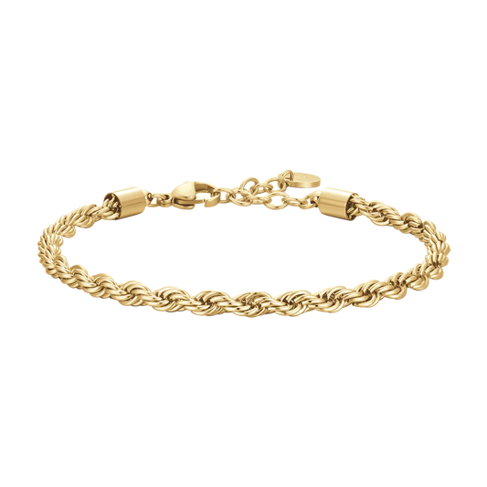 LUCA BARRA - BRACCIALE UOMO IN ACCIAIO IP GOLD