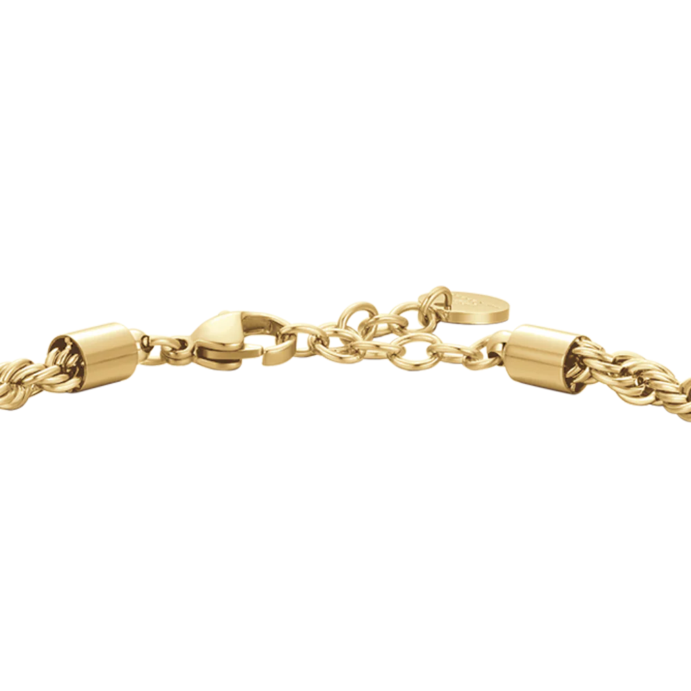 LUCA BARRA - BRACCIALE UOMO IN ACCIAIO IP GOLD