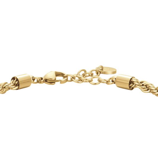 LUCA BARRA - BRACCIALE UOMO IN ACCIAIO IP GOLD
