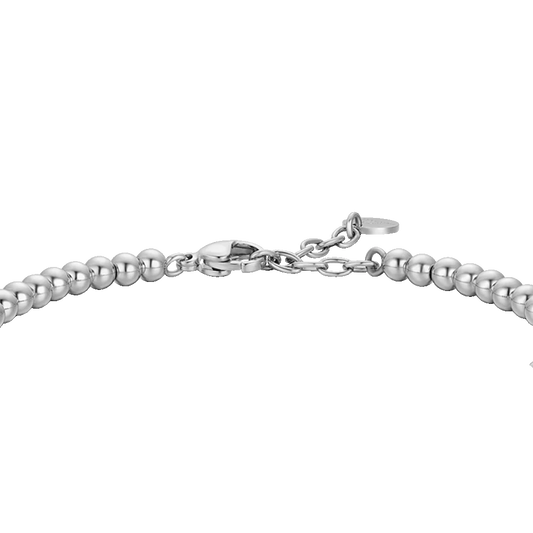 LUCA BARRA - BRACCIALE UOMO IN ACCIAIO CON ELEMENTI IN EMATITE BLU