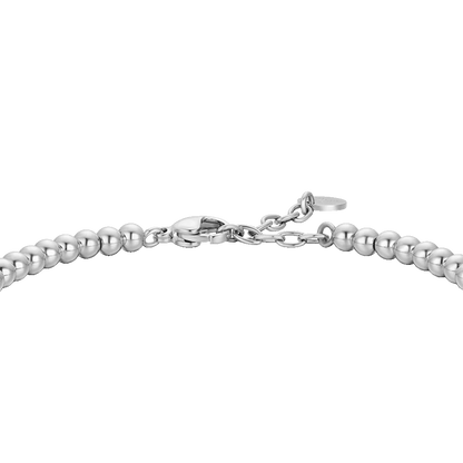 LUCA BARRA - BRACCIALE UOMO IN ACCIAIO CON ELEMENTI IN EMATITE GRIGIA