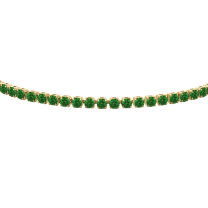 LUCA BARRA - BRACCIALE TENNIS DONNA IN ACCIAIO COLORE ORO CON ZIRCONI VERDI