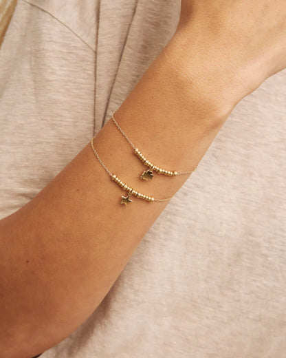 BRACCIALE ARGENTO DORATO CON QUADRIFOGLIO