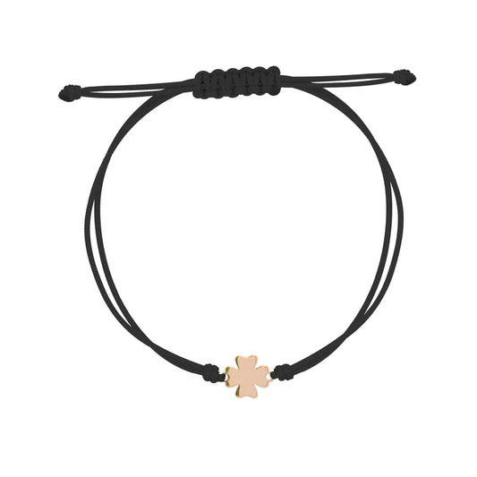BRACCIALE TESSUTO QUADRIFOGLIO ROSE'