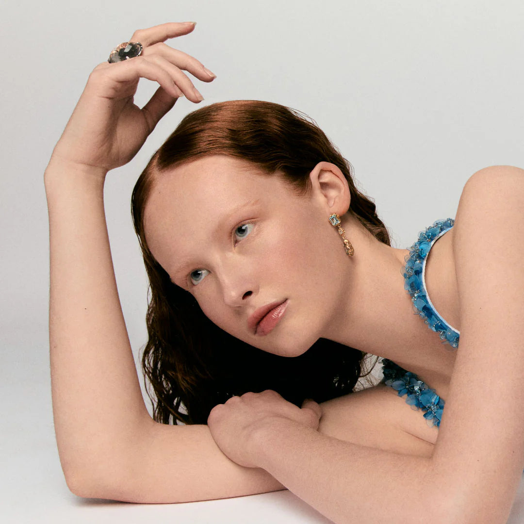 MARIAELUISA JEWELS - ORECCHINI PENDENTI ARGENTO DORATO E AMETISTA