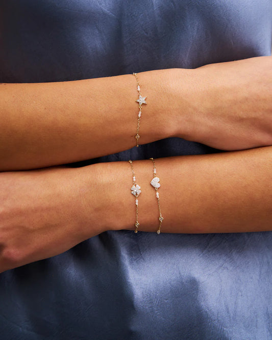 BRACCIALE ARGENTO CON STELLA E ZIRCONI