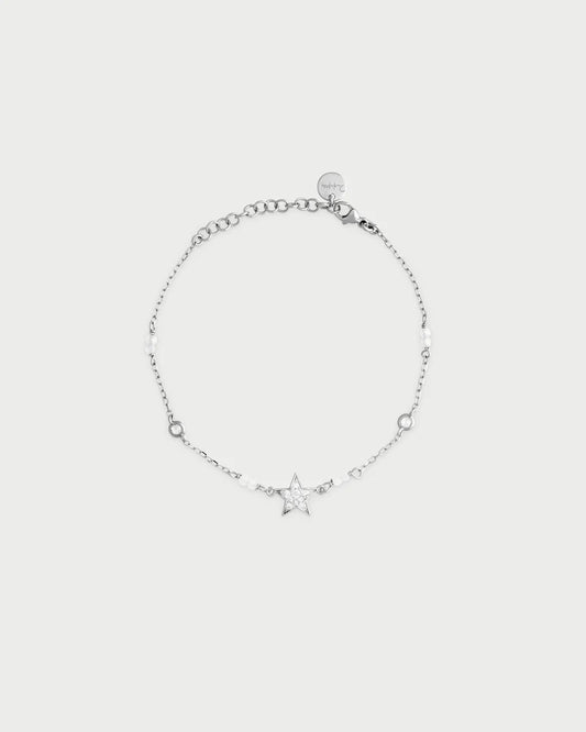 BRACCIALE ARGENTO CON STELLA E ZIRCONI
