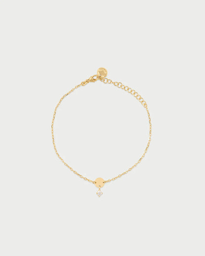 BRACCIALE CERCHIO CON ZIRCONE BIANCHI PENDENTE