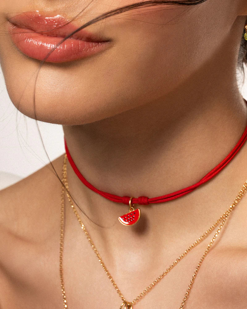 CHARM BAR - CIONDOLO COCOMERO SMATO ROSSO E VERDE