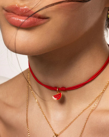 CHARM BAR - CIONDOLO COCOMERO SMATO ROSSO E VERDE