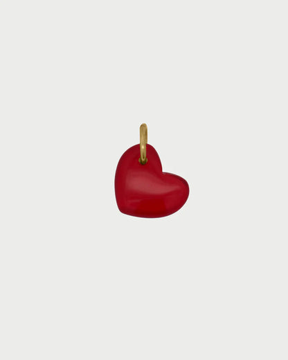 CHARM BAR - CIONDOLO CUORE CRISTALLO ROSSO