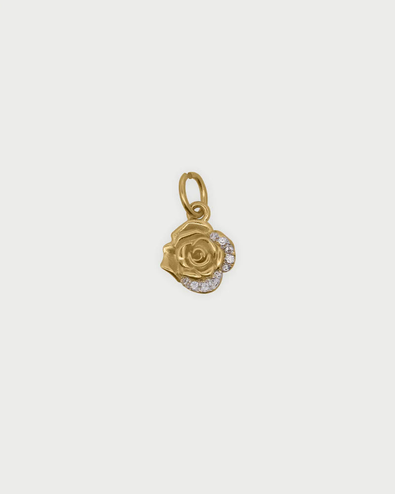 CHARM BAR - CIONDOLO ROSA ARGENTO DORATO E ZIRCONI