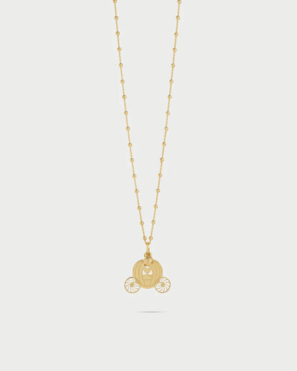 COLLANA ARGENTO DORATO CON CARROZZA
