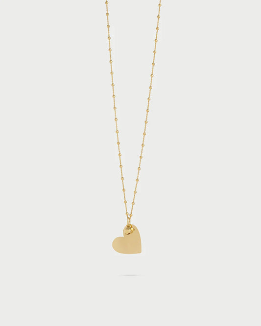 COLLANA ARGENTO DORATO CON CUORE